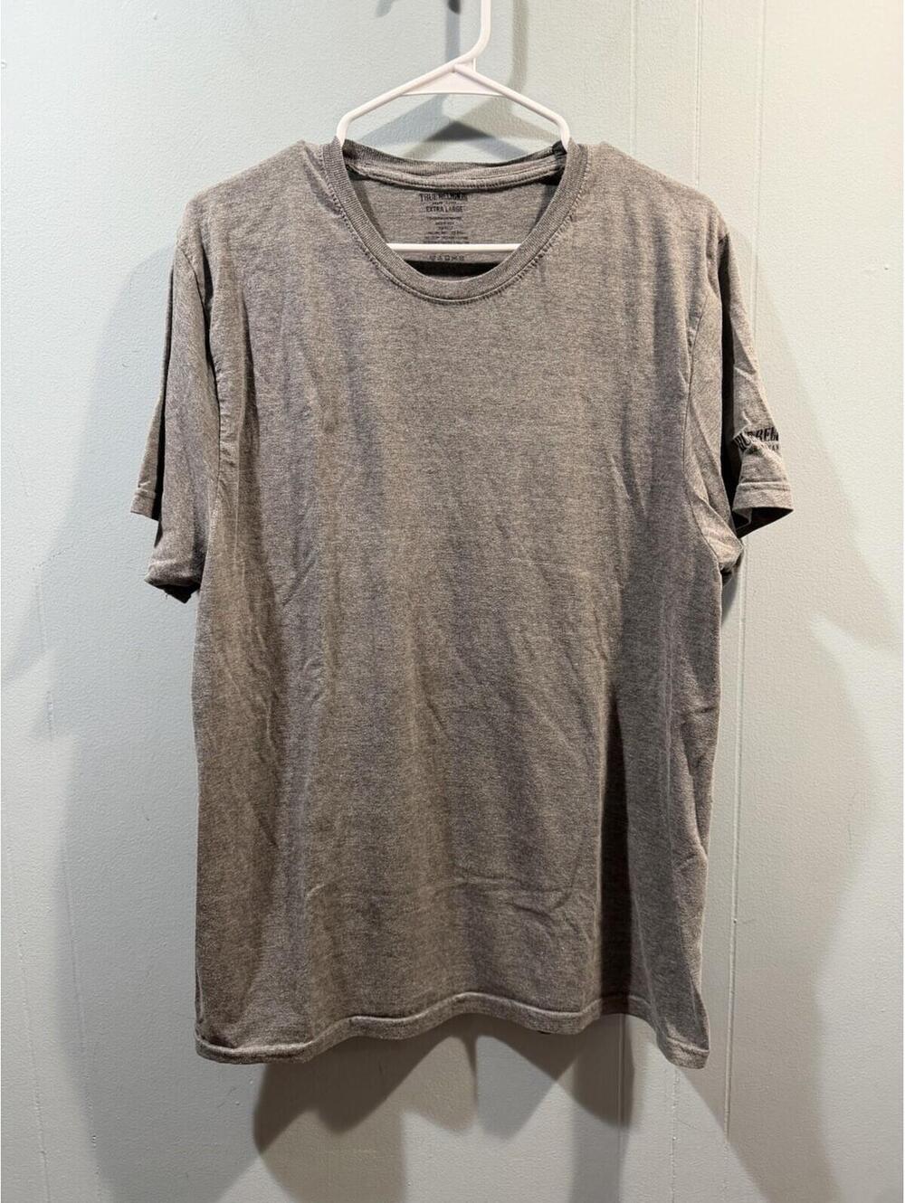 Mens True Religion Plain T Shirt Size XL Gray